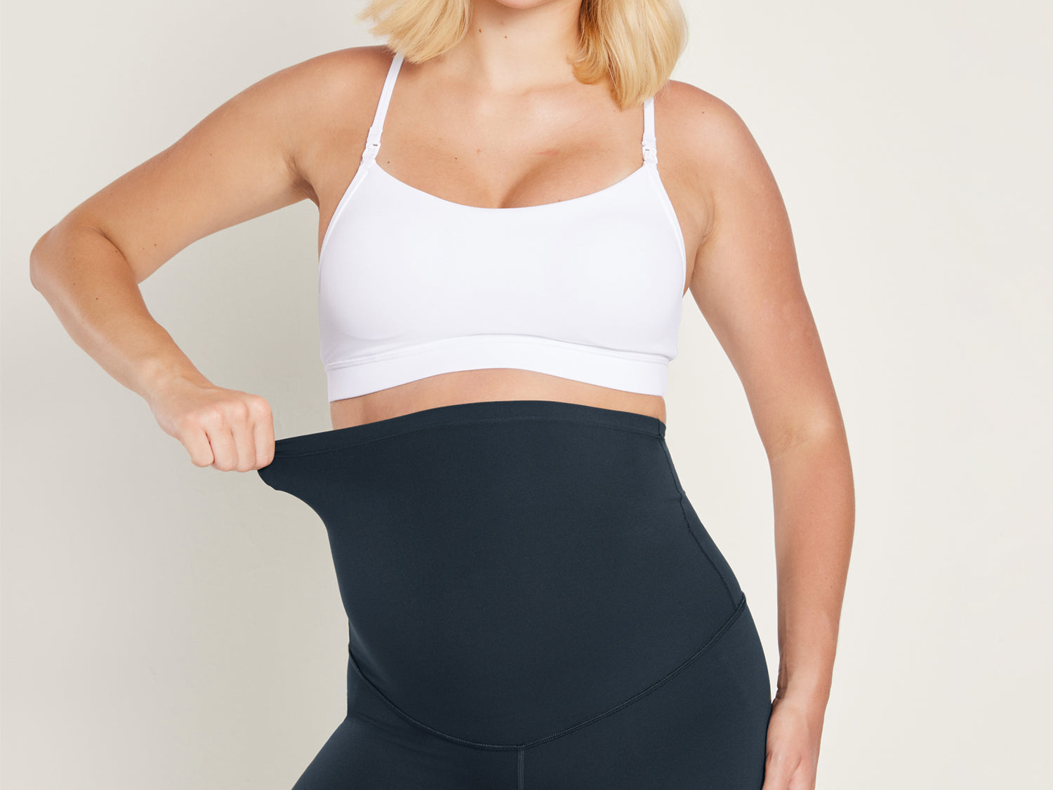 Women's Super High Waist Maternity Leggings 28" Black