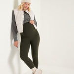 Women's Super High Waist Maternity Leggings 28" Olive Green