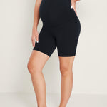 Women's Super High Waist Maternity Shorts 6" Deep Purple