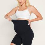 Women's Super High Waist Maternity Shorts 6" Deep Purple