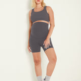 Women's Super High Waist Maternity Shorts 6" Coffee Brown