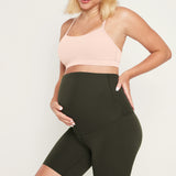 Women's Super High Waist Maternity Shorts 6" True Navy