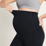 Women's Maternity Flare Leggings with Pockets 31" Black