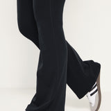 Women's Maternity Flare Leggings with Pockets 31" Black