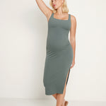 Women's Sleeveless Tank Maternity Dress Black