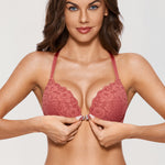 Women's Lacy Racerback Bra Crabapple