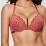 Women's Lacy Racerback Bra Crabapple